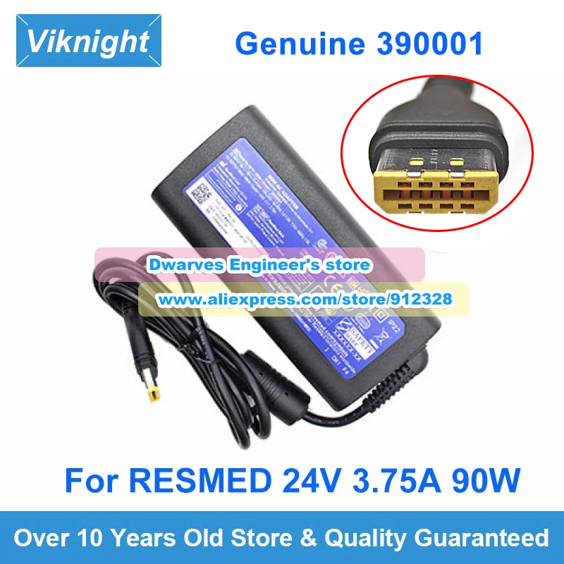 

Genuine 390001 Adapter 24V 3.75A 90W Charger for ResMed DA-90L24-AAAA R390-7231 Airsense Ventilator Respirator Air MINI AirCurve