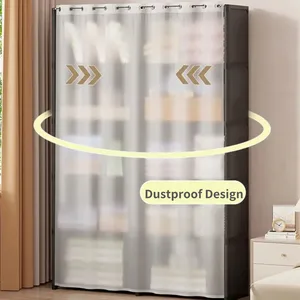 Staubdichtes Klappschrank, mehrschichtiger Schrank, große Kapazität, tragbarer Bekleidungsorganisator, Schrank, Zuhause, Montage, 2021 10 Hauptverkaufsgarderobe aus China - №5