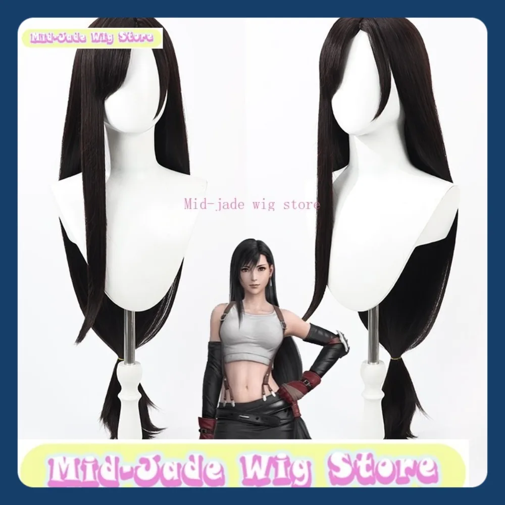 Final Fantasy VII Tifa Lockhart Cosplay Wig Anime Game Role-playing Halloween Party Synthetic Wig Mid-jade Wig Store