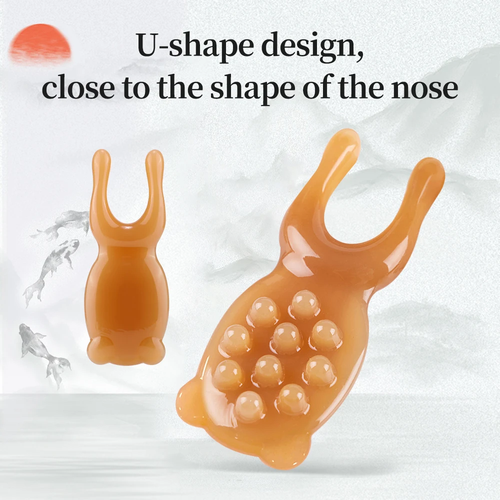 Resin Face Lifting Guasha Scraping Massage Facial Tools Massage Plate Reduce Puffiness Nose Lifting Nose Massager Beauty Health