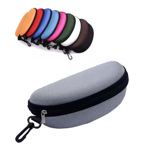 Hard Eyeglasses Case Protective Zipper Carry Bag Travel Storage Box Pouch for Sunglasses Reading Glasses Accessories Organizer