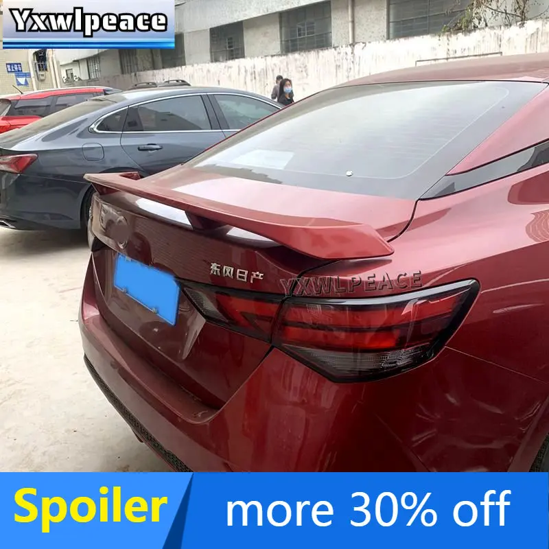 

For Nissan Sentra SYLPHY 2019 2020 2021 ABS Material Unpainted Color Rear Trunk Spoiler Trunk Lip Wing Car Accessories