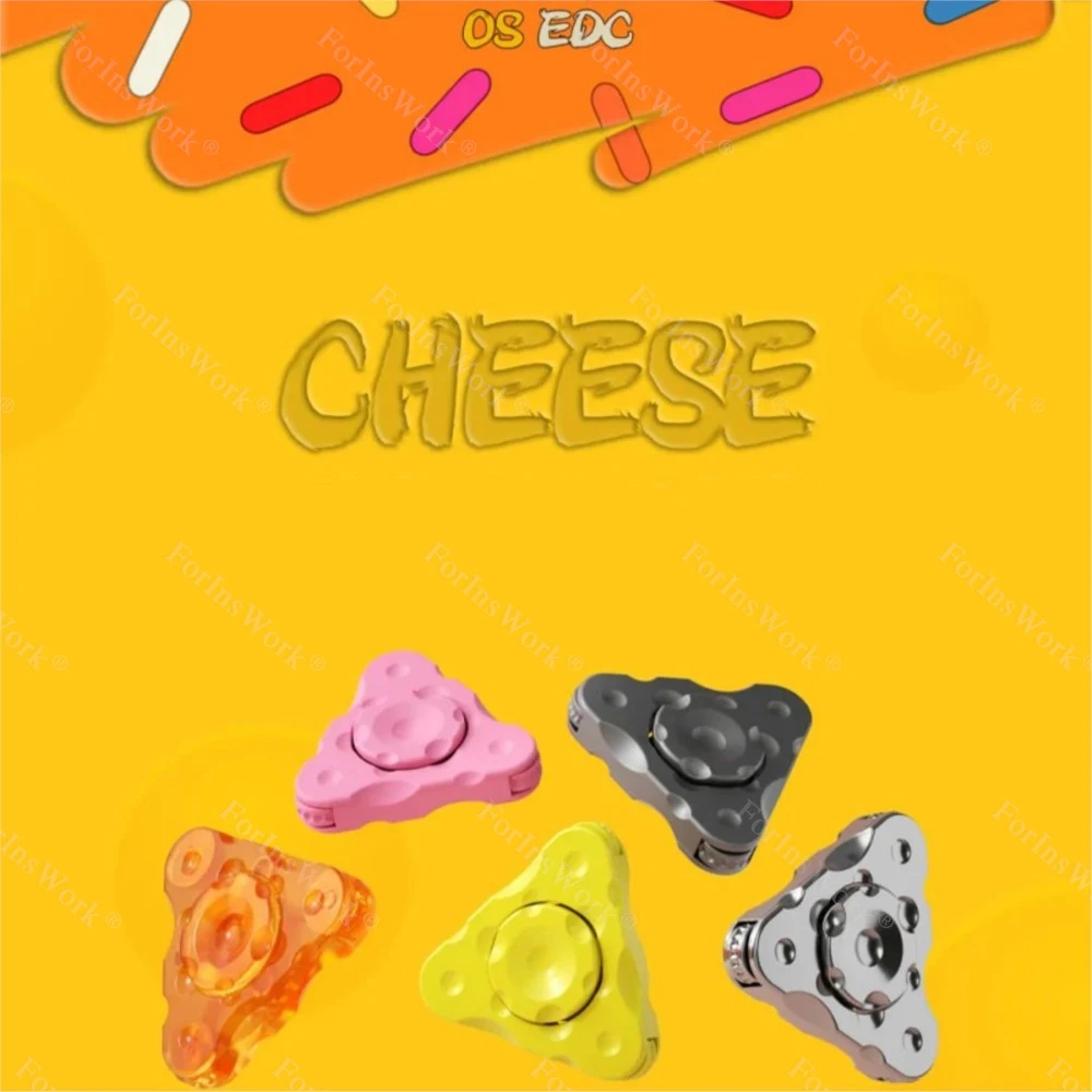 OSEDC チーズ フィジェット スピナー ファイルを解凍するローラー 大人用 クールなガジェット ストレス解消おもちゃ 不安おもちゃ