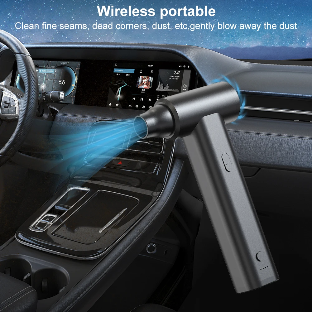 منفضة الهواء المضغوط المحمولة 120000 منفاخ هواء ومكنسة كهربائية PRM 2 in1 منفاخ منفضة لاسلكي لتنظيف لوحة المفاتيح والكمبيوتر