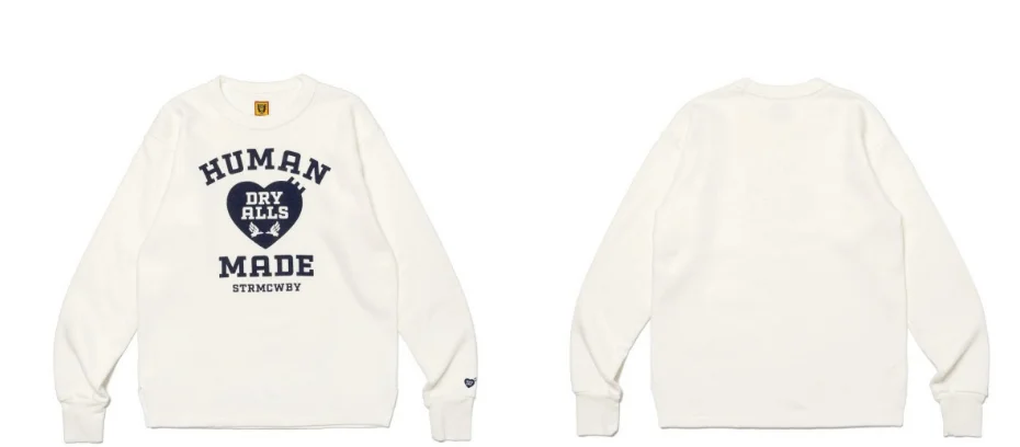 Human Made Heart Wing Sweatshirt Loose Crewneck Unisex Streetwear