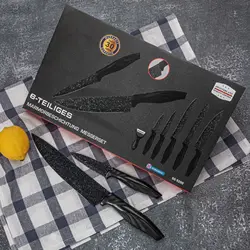 Chef Kitchen Knife Sets Sstainless Steel Cooking Knives Set Chef Slicing Bread Utility Paring Knife 6 Pcs Sets Gift Knife Sets