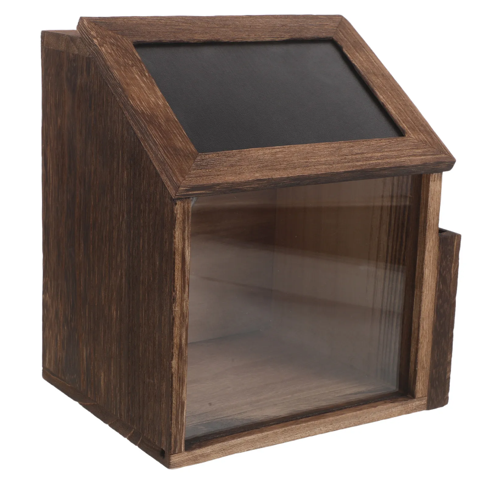 Wooden Suggestion Box with Lock Retro Donation Ballot Box for Office Church Fundraising Feedback Collection