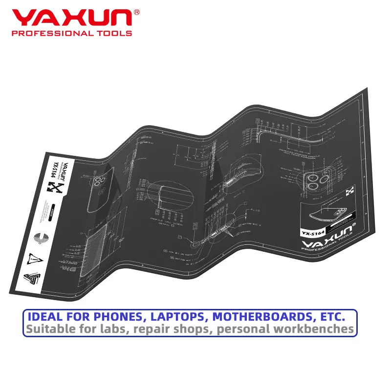 YAXUN Yaxun, anti-static and high temperature resistant silicone repair mat, non-slip table mat 60 × 35cm view 3