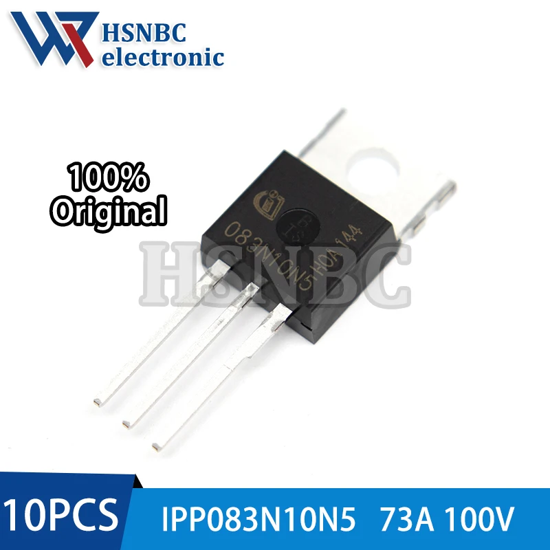 

10PCS IPP083N10N5 083N10N5 IPP083N10N5AKSA1 TO-220 73A 100V N-channel Power MOSFET Transistor 100% New Original