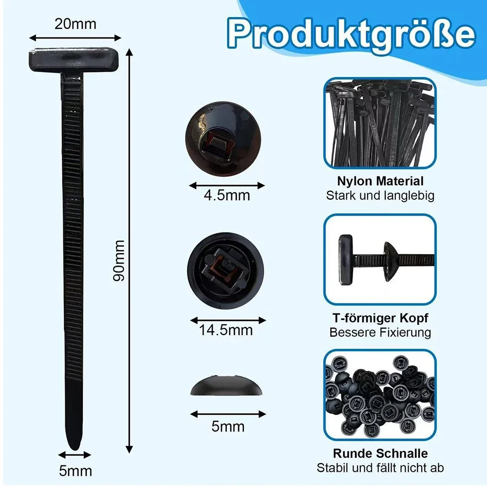 10-500 Nylon Cable Zip Self-Locking Heavy Duty Zip Ties Indoor & Outdoor General Purpose Cable Tie Buckles Releasable UV Resista