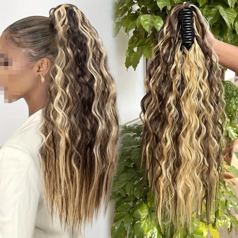 

Женские синтетические косички из кукурузного шелка, длинные заколки для волос, аксессуары для искусственных волос, подходящие для женской повседневной носки