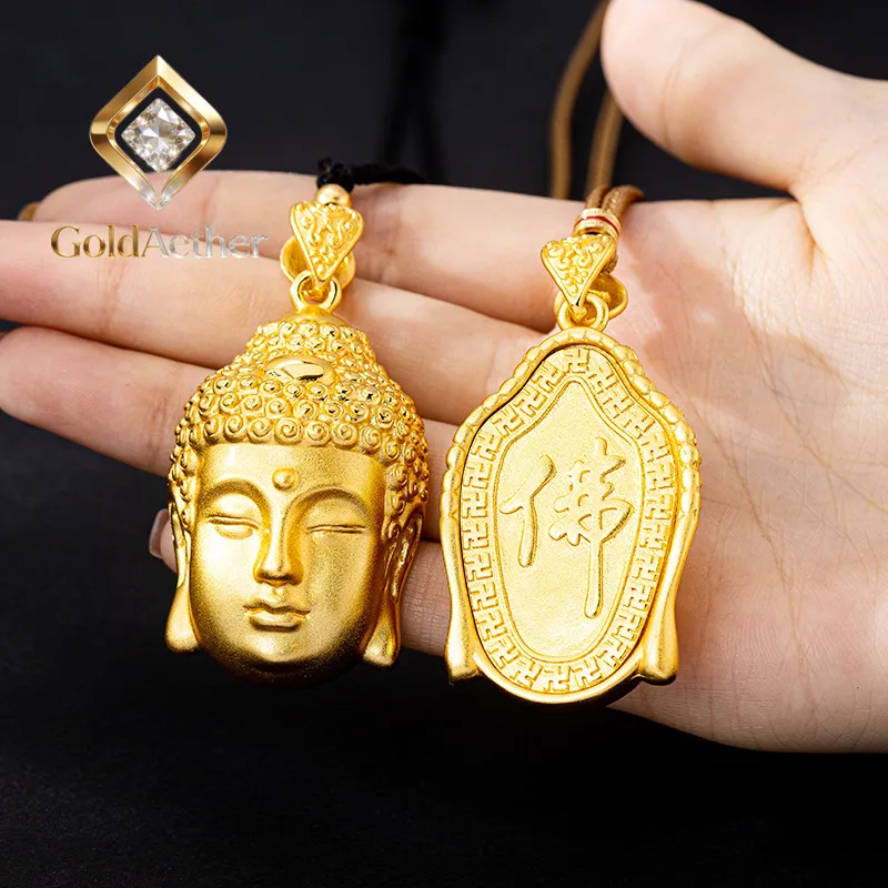 

GoldNouveau 24K Gold Palace Style Tathagata Buddha Pendant Unisex AU999 - 24K forged, AU999 certified, luxurious palace style