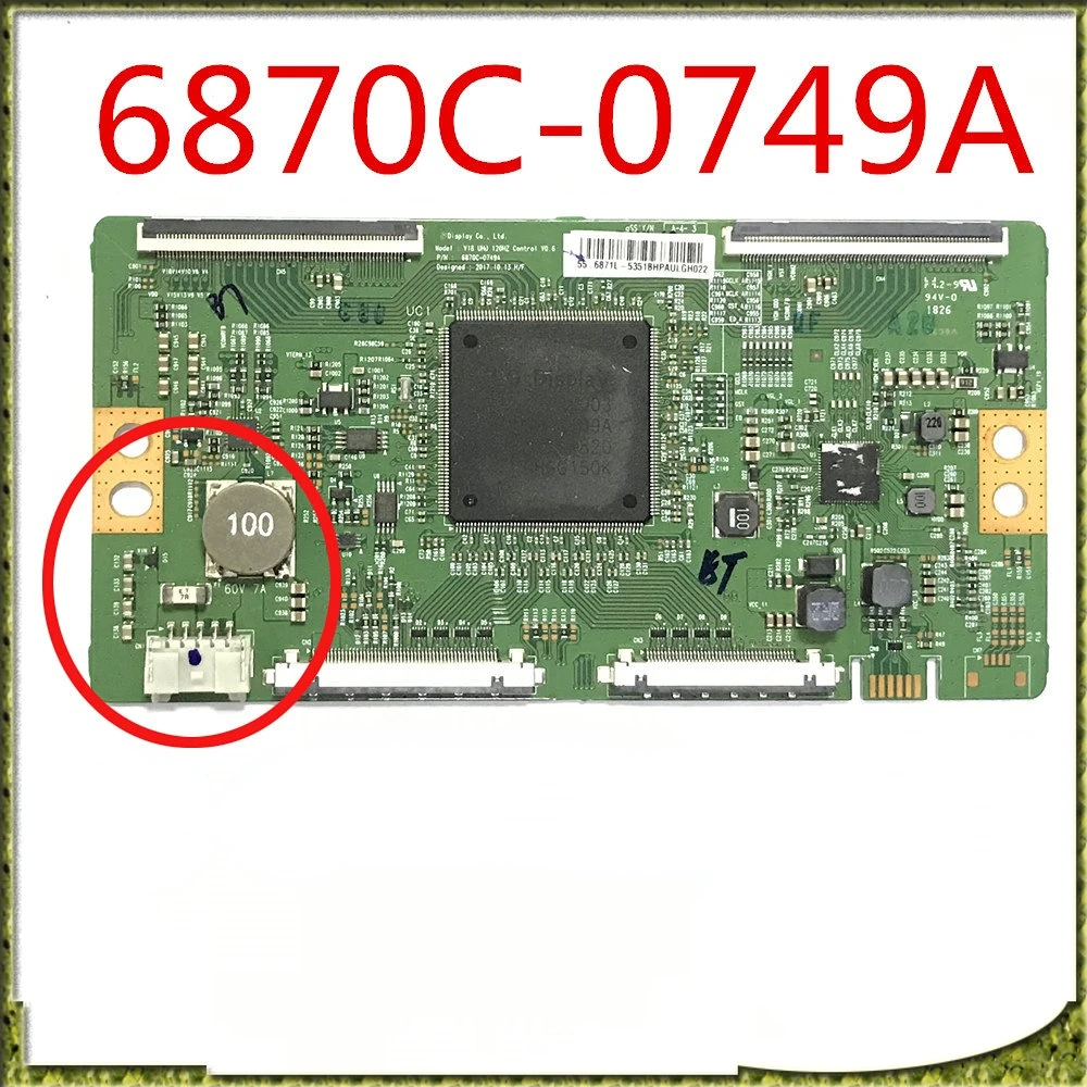 

6870C-0749A TCON плата для ТВ LC650EQL-SLA1 120 Гц 4K логическая плата TV Tcon плата Оригинальное дисплейное оборудование V18 UHD 6870C 0749A