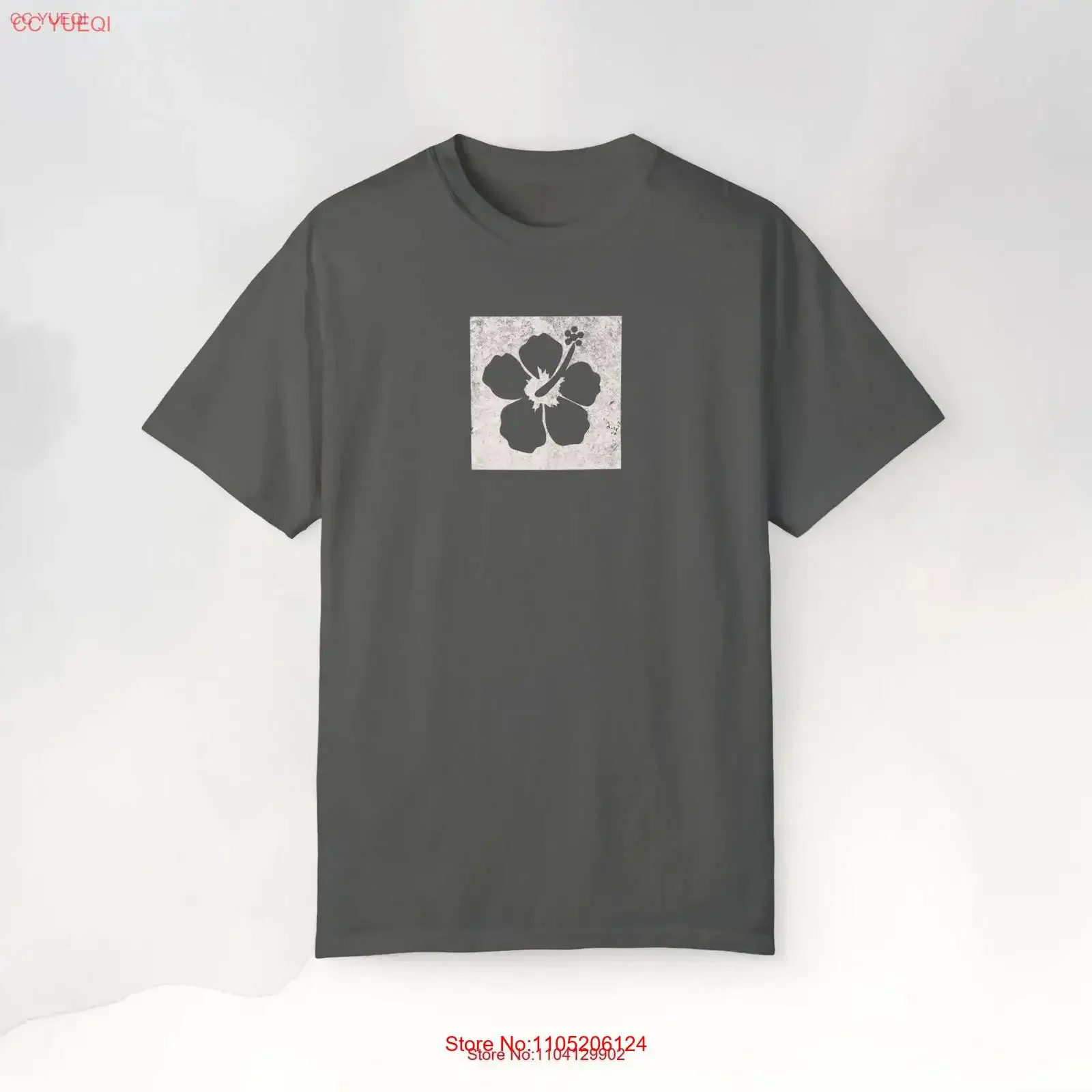 

Рубашка с цветком гибискуса в стиле бохо, футболка с цветами в штучной упаковке, ретро, с цветочным принтом, Гавайские вибрации, полинезийский сад, милый модный тропический винтажный стираный