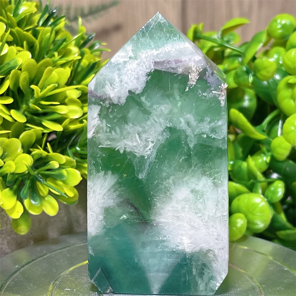 Fluorite Tower Point Wand Specimen Crystal Natural  Stone Quartz Specimen Decoration Crystal Natural Minerals Witchcraft Geode E
