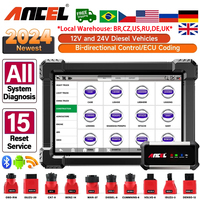 ANCEL X7 HD Heavy Duty Truck Diagnostic Tool TPMS DPF Regen ABS SAS ECU Oil Reset Full System OBD2 Truck Scanner 24V/12V Cars