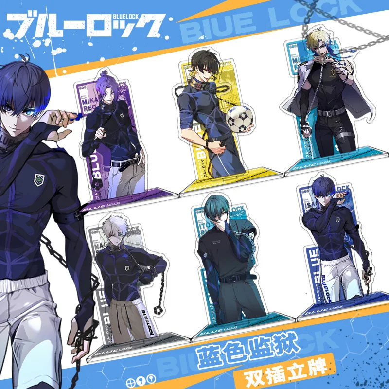 

Акриловая подставка с двойным вкладышем из серии Blue Lock Doujin: настольное украшение с персонажами аниме, декоративный подарок для фанатов аниме и коллекционеров ACG