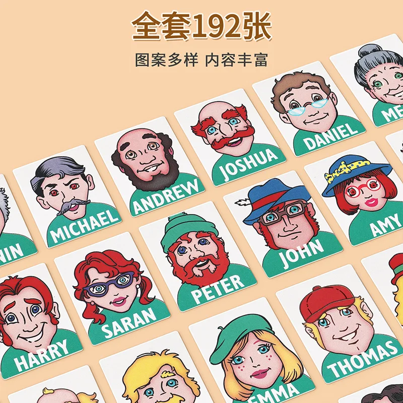 Guess Who I Am Puzzle Game Two Person Interactive Portable Tray Puzzle Board Game Suitable for Children
