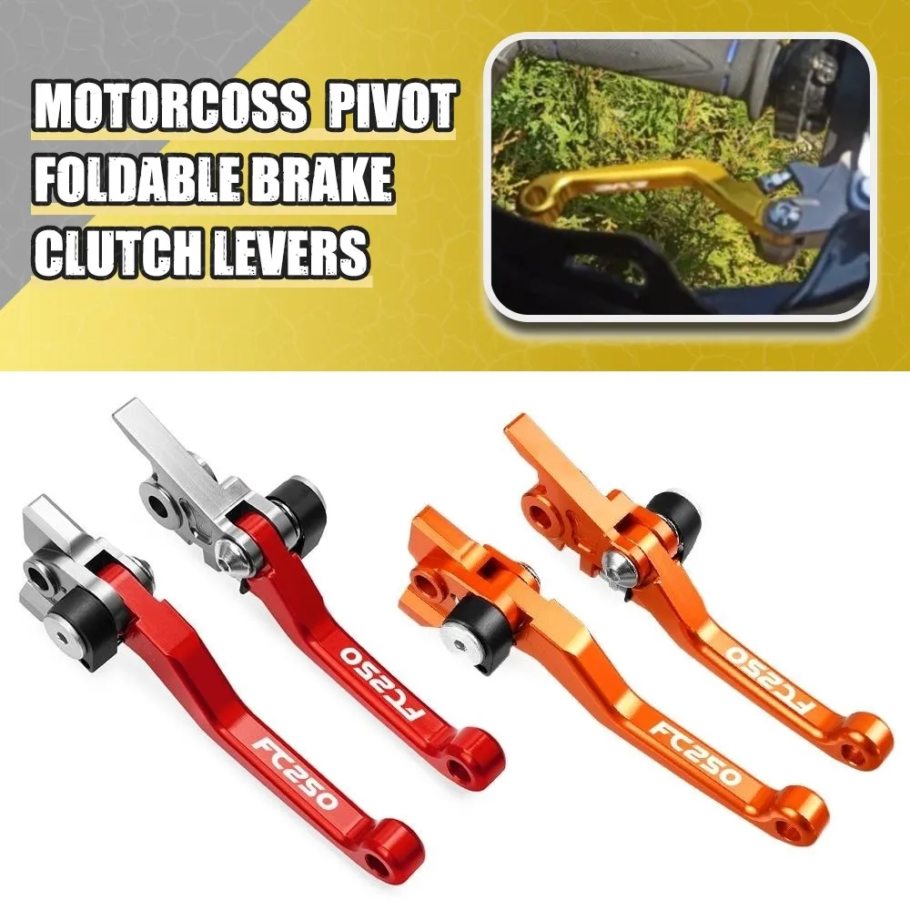 

Motocross Handlebar Brake Clutch Levers Foldable Pivot CNC Dirt Bike Aluminum Handle Lever For HUSQVARNA FC250 FC 250 2014 2015