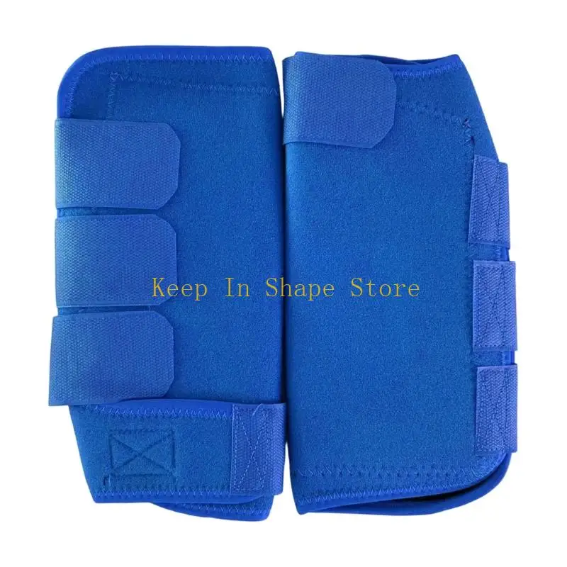 U1JC Daily Horse Leg Guards for Training Use, Shaped Lower Coverage with Padded Polyester Pair for Stable Care Work