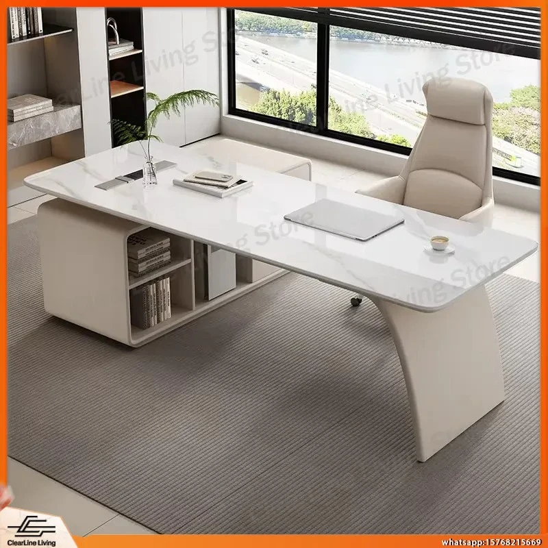 

Sintered Stone Computer Desk Office Desk 120 140 160 180 200cm Adjustable Height Desk Home Office Furniture Workstation Study