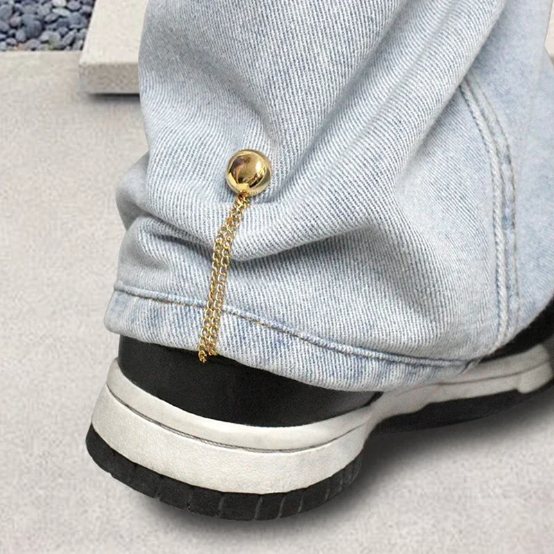 1PC Exquisite Chain Brooch Buckle Magnetic Clothing Clips Nail Free Clothes Scarf Trouser Legs Cuff Buckle Buttons Sewing Supply