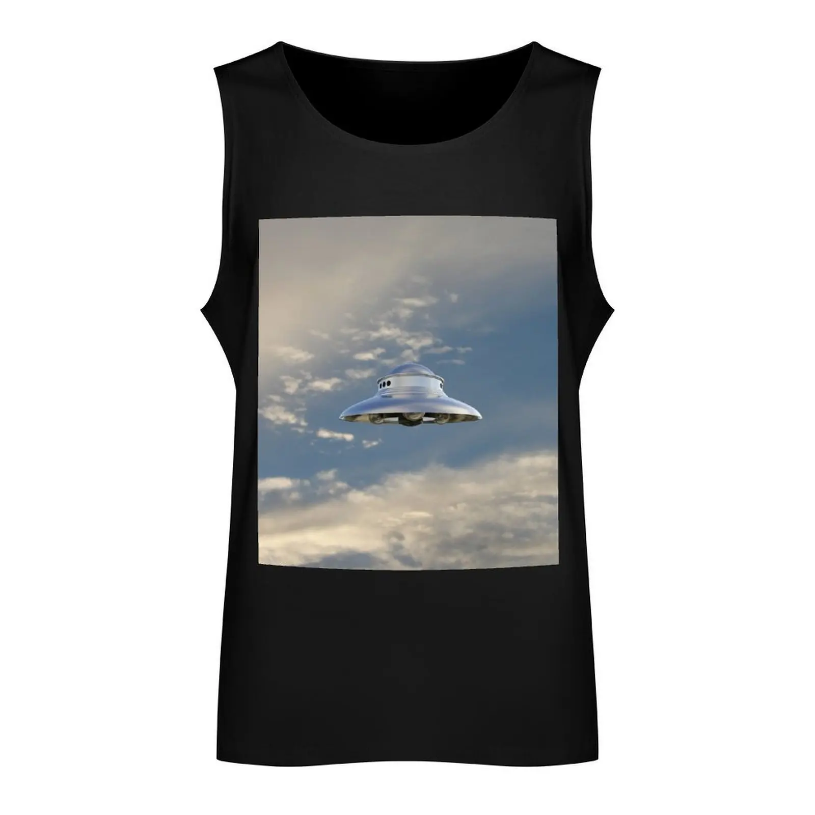 UFO hovering Tank Top Men gym sportswear Men's gym t-shirt