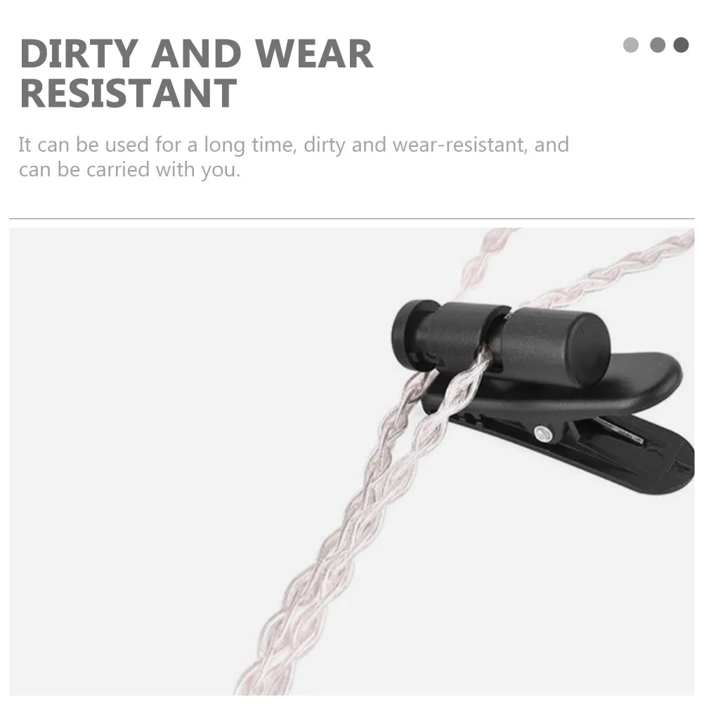 

2pcs Headphone Cable Clip Anti-removal ABS Microphone Cord Fixing Clamps Durable Practical Indoor Outdoor Use