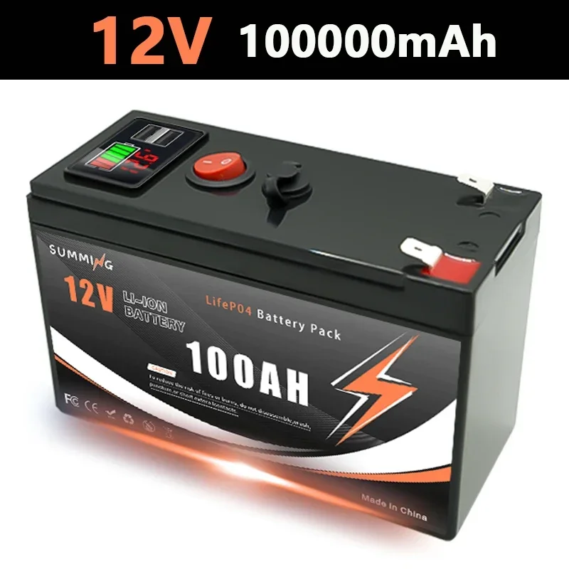 Lithium 12V 150Ah LiFePO4 Deep 4000+ Cycles Batterij Oplaadbare batterij voor verlichting, elektrische wielen, zonne-energie/windkracht, kleine UPS