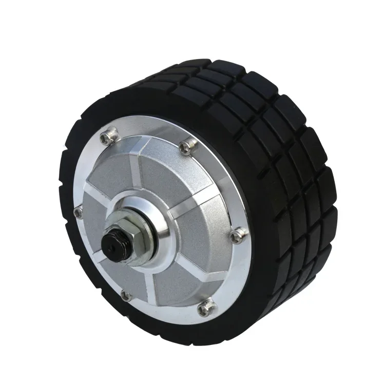 

Low speed high torque 4.5inch 150kg load 24V 300RPM 1024PPR encoder electric scooter DC hub servo wheel motor for delivery robot