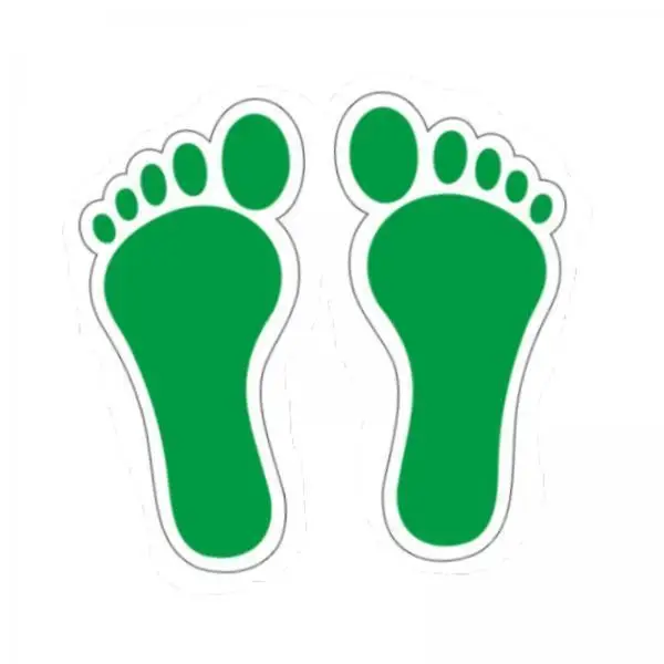 Floor Markers Feet Spots Durable Plastic Barefoot Decals Easy Install Signs for Nursery Room Classroom
