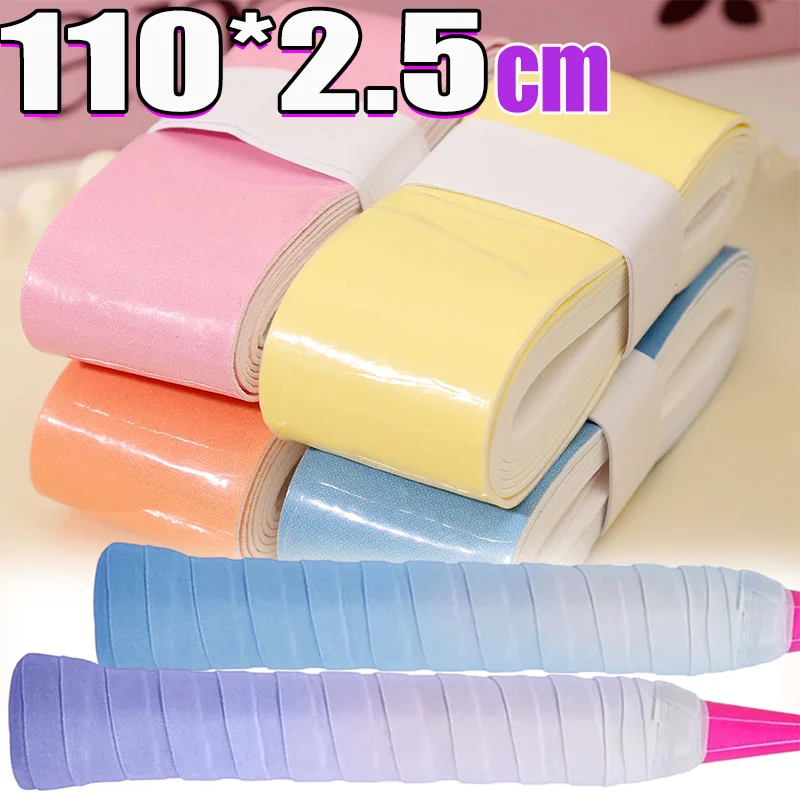 

Professional Racket Overgrip Sweat Absorbing Anti-Slip Handle Tape Tennis Badminton Gradient Color PU Material Easy Application