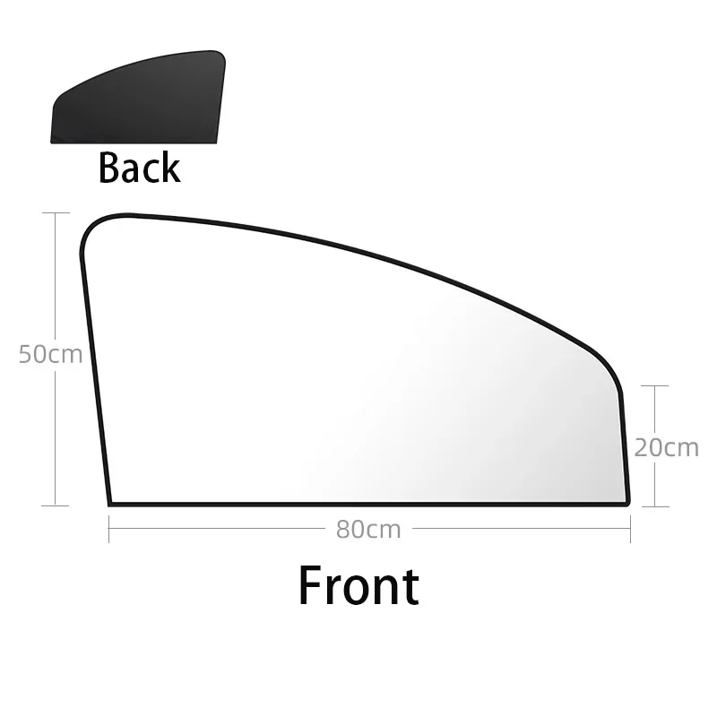 Car Side Window Sunshade Curtain Magnet Privacy Front/Rear Window Sun Protection Cover UV Reflection Sun Visor Accessories