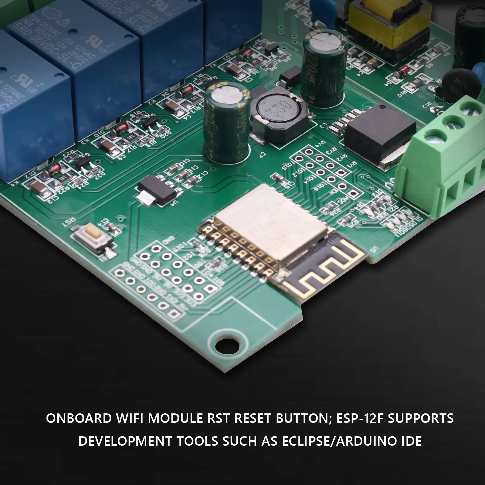 AA08- ESP-12F WIFI Relay Module 4Channel AC90-250V/DC7-30V/5V Delay Relay Switch For ARDUINO IDE Smart Home IOT Remote