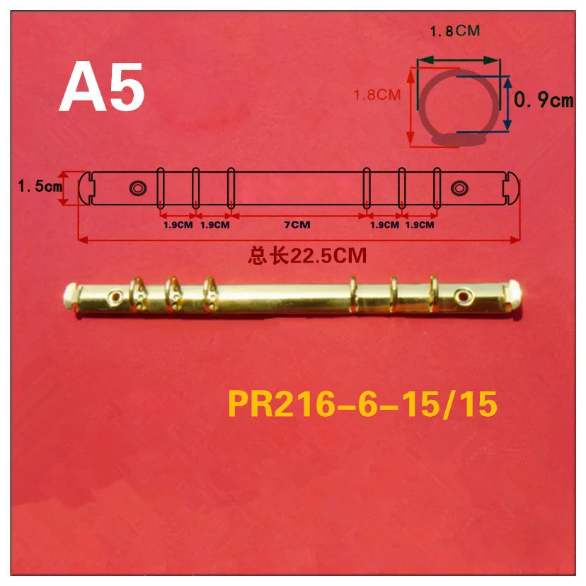 Imagem -02 - Prata Ouro Bronze Cobre Binder Clipes 15 mm de Diâmetro a7 a6 a5 b5