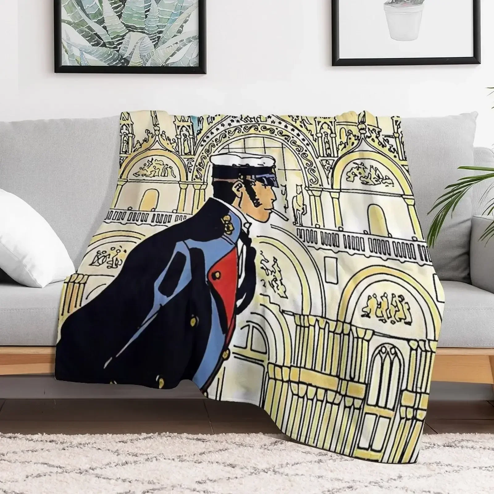 

Corto Maltese in Venice Throw Blanket Sofas Quilt Blankets Extra Large Throw Hairy Heavy Blankets