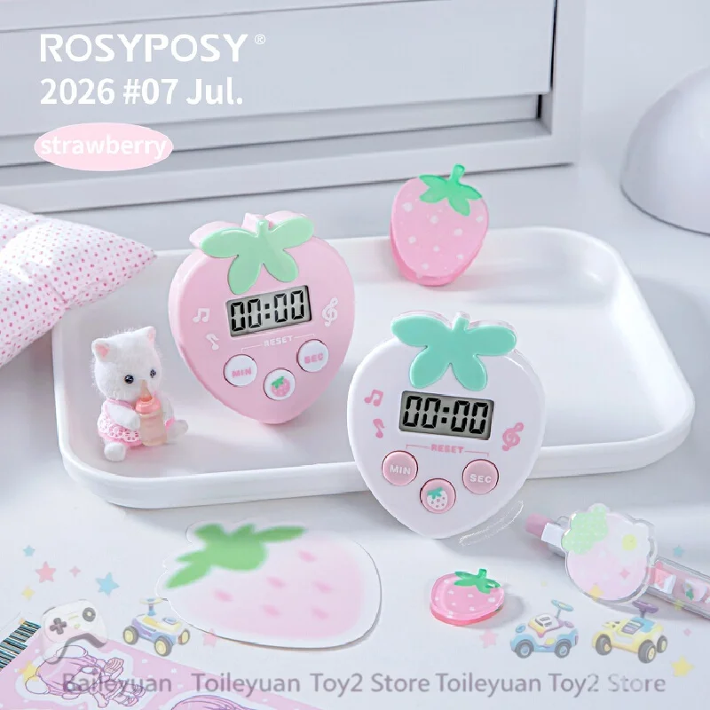 Picture 6: New ROSYPOSY Digital Timer Strawberry Shape Ins Korean Style Countdown Alarm Reminder For Kitchen Cooking Study Time Management