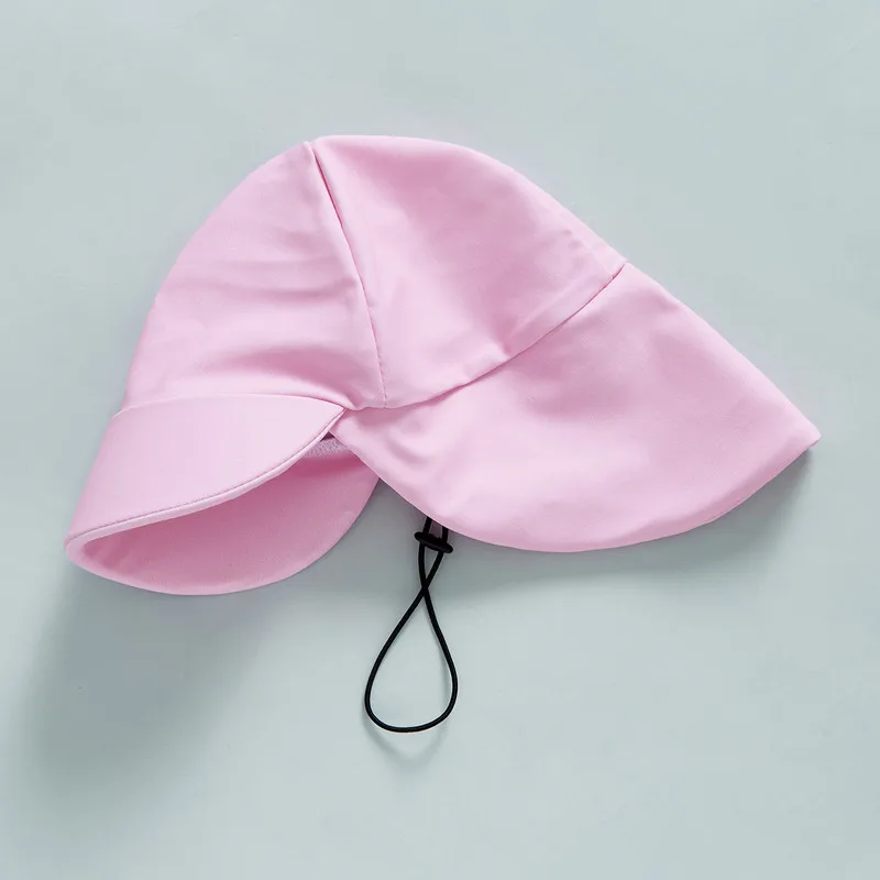 6ヶ月から4歳の幼児女の子ラッシュガード水着帽子付き2点セットチェック柄ジップアップ長袖クルーネック水着