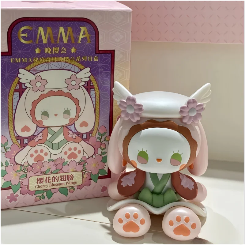 Original Emma geheimen Wald Abend Sakura Party Serie Blind Box trend iges Spielzeug niedlichen Cartoon Puppe Tisch dekoration Geburtstags geschenk