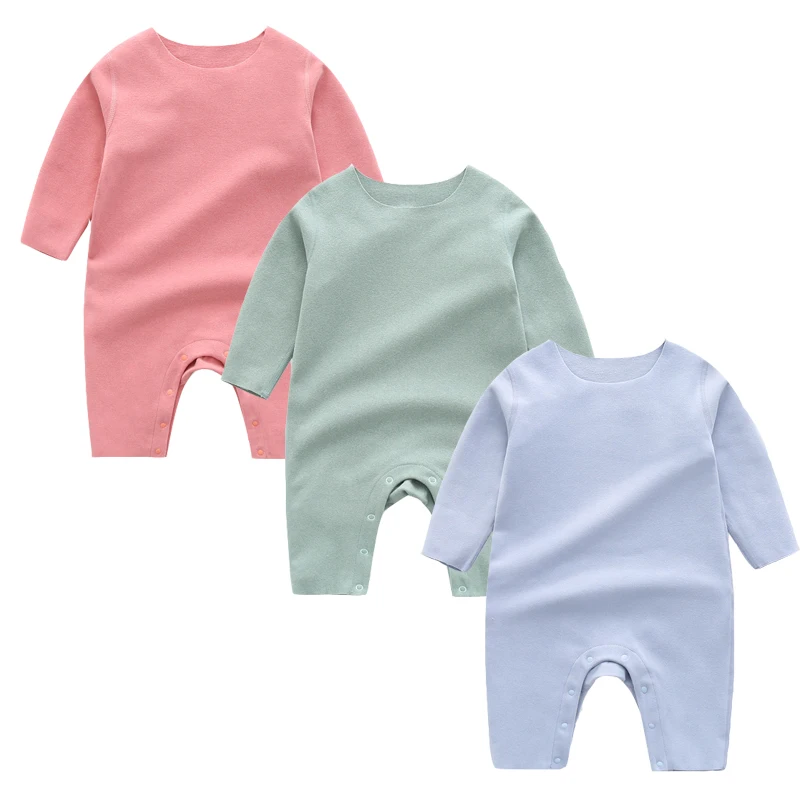 

Solid Unisex Baby Romper Newborn Baby Girl Clothes Long Sleeve Winter Toddler Clothes Pajamas Jumpsuit Infant Roupas Bebe