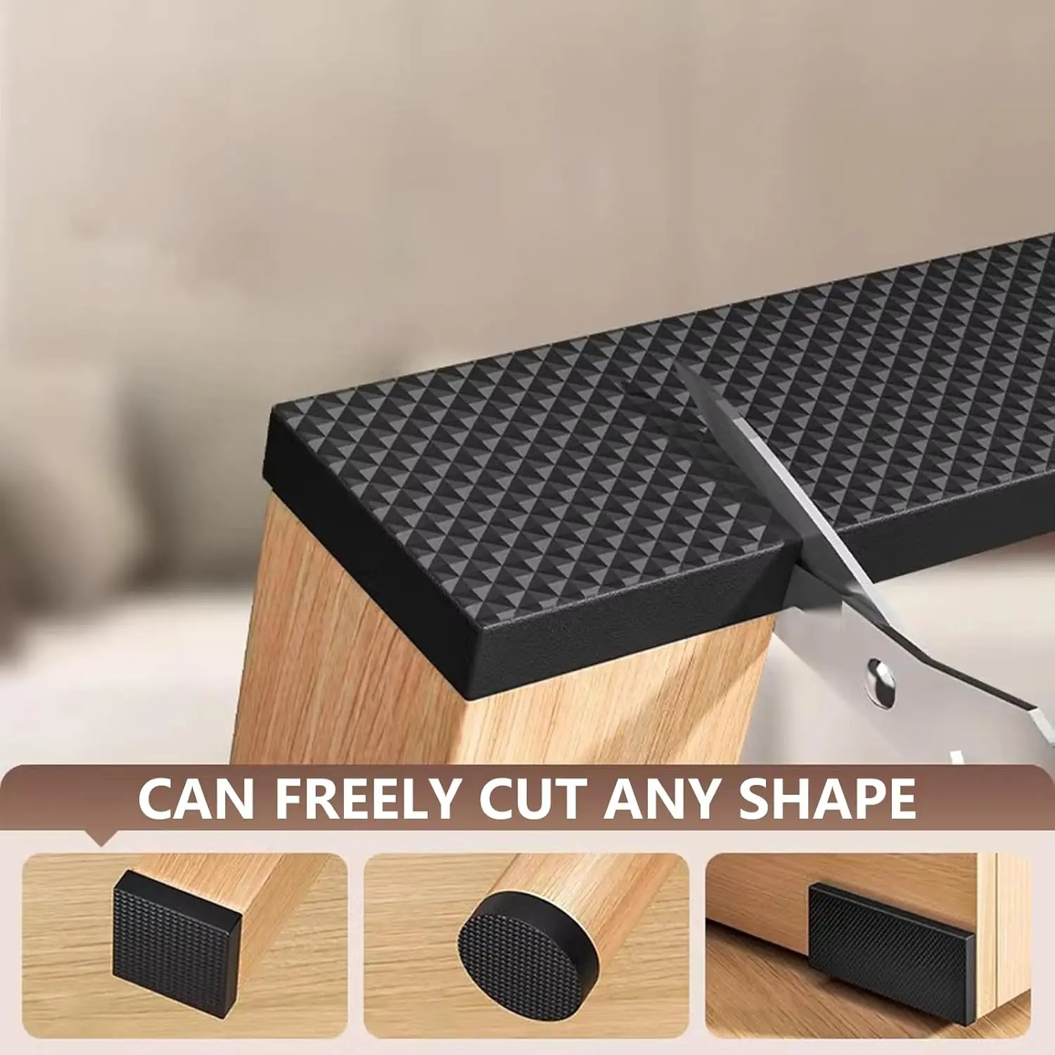 Thick 6mm Anti-slip Furniture Pads EVA Mute Mats Bumper Damper Mute Pad Foot Cover Self Adhesive Table Chair Foot Protection Pad