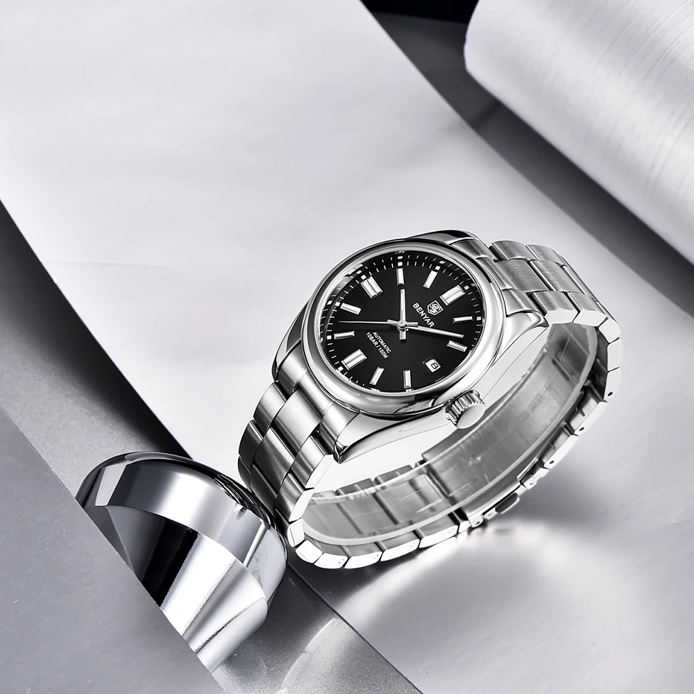 BENYAR men's Watches 2026 casual business men's mechanical watches luminous waterproof ST6 automatic watch men's calendar reloj