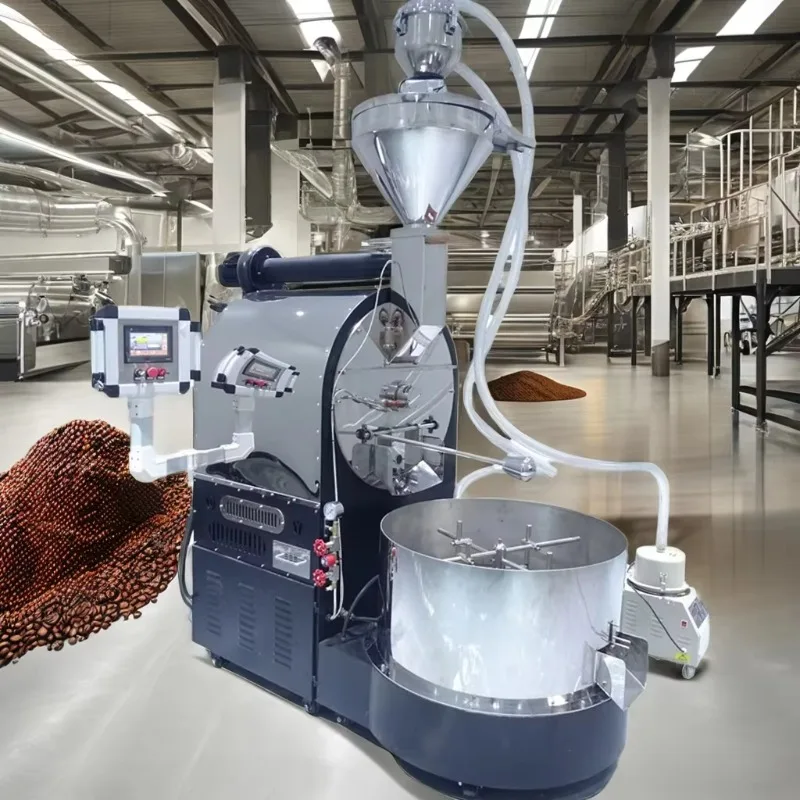 30Kg 20Kg Automatic Coffee Roaster Cast Iron Drum Bluetooth/USB Connect Artisan Suitable for Coffee Roasting Factory