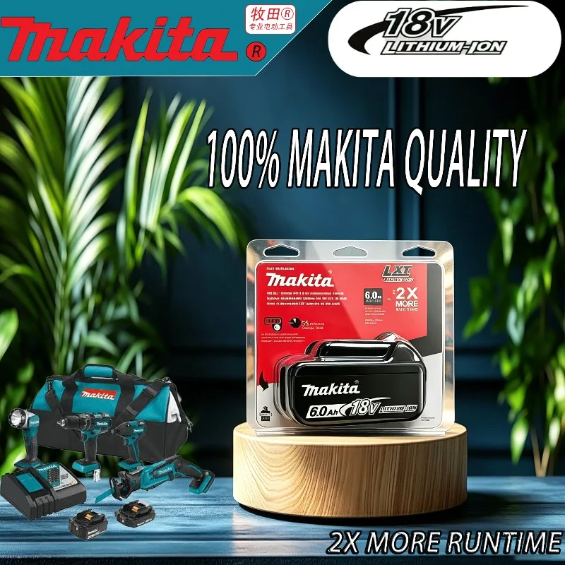 

100% Original Makita battery,18V 6.0Ah rechargeable battery, replacing Makita BL1830B L1840B L1850B L1860B,power tool battery