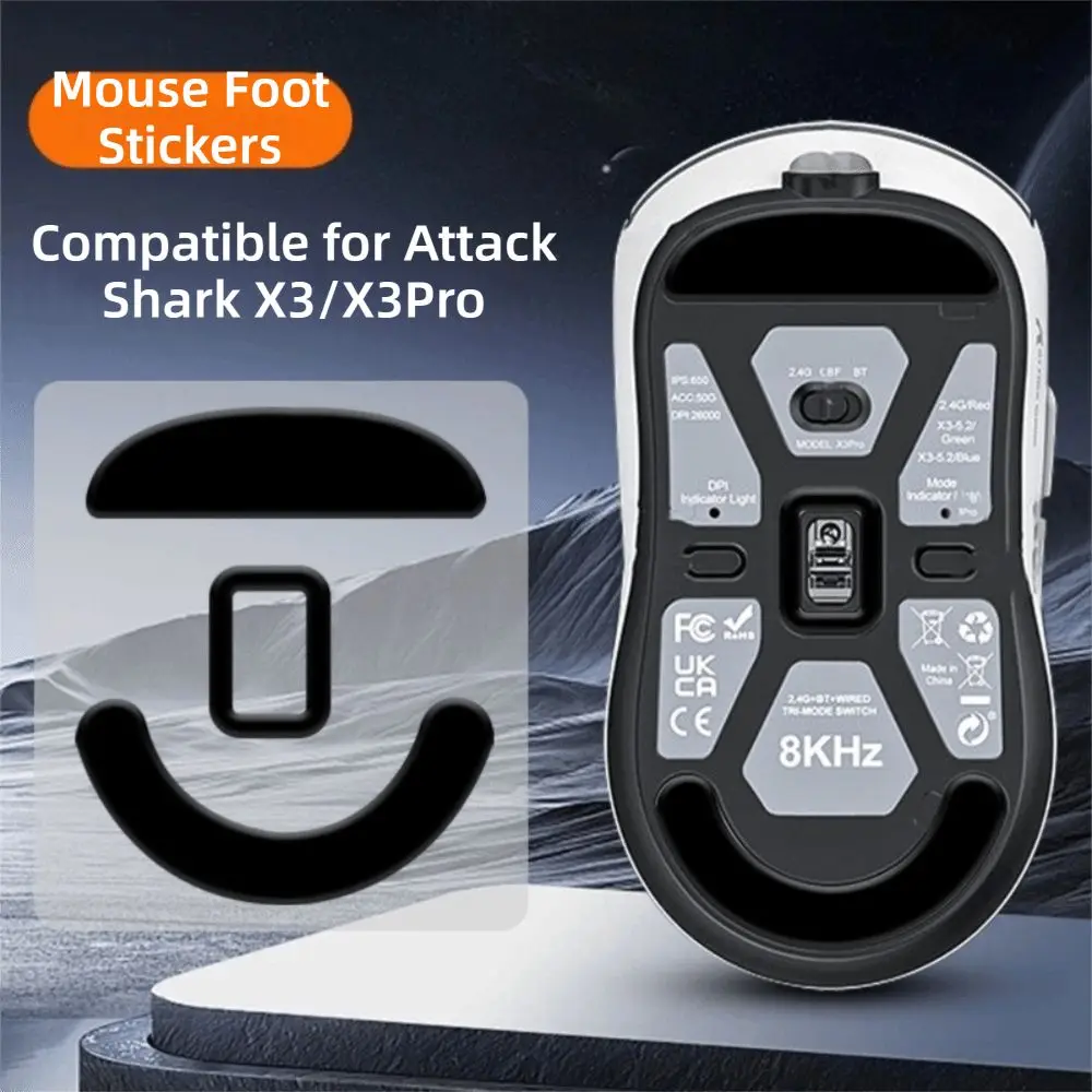 PTFE Mouse Foot Pads Wear-Resistant Smooth Replacement Foot Covers Ice Edition Mouse Skate Glides for ATTACK SHARK X3 PRO