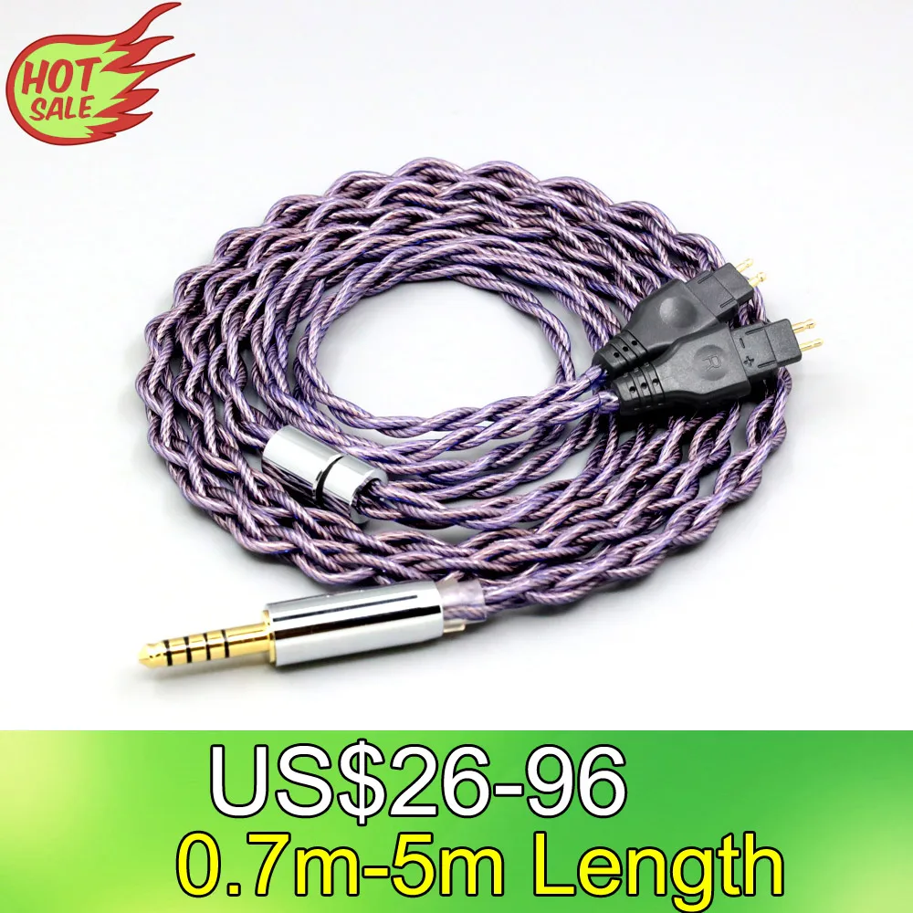 Type2 1.8mm 140 cores litz 7N OCC Headphone Earphone Cable For Sennheiser HD580 HD600 HD650 HDxxx HD660S HD58x HD6xx LN007871