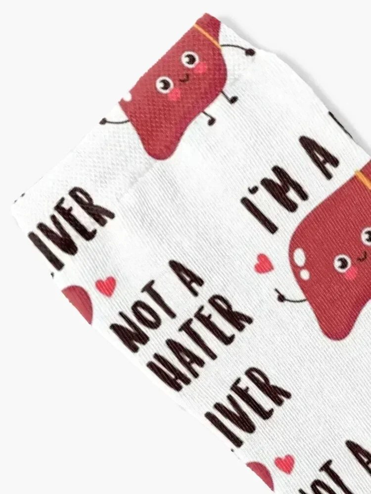 I'm a liver, not a hater. [medical, nursing puns] Socks basketball cartoon Women's Socks Men's