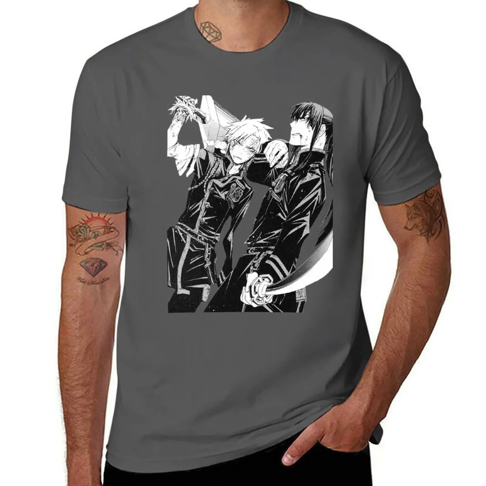 

Kanda D.Gray-man - and Walker Allen Yu T-Shirt Simple Solid Color Crew Neck Tee