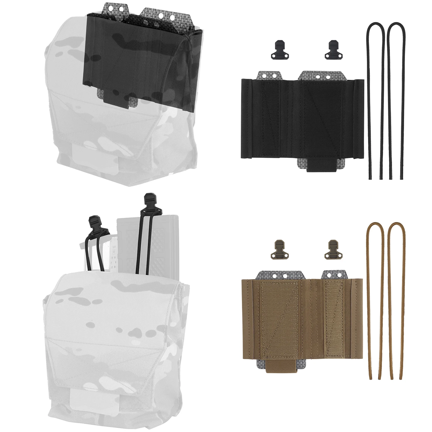 

Модульный подсумок для магазинов с креплением на липучке, эластичным шнуром и быстросъемным креплением, совместимый с подсумками ACC