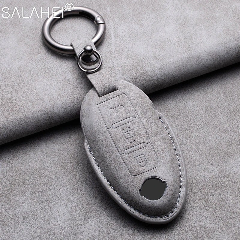 Sheepskin Car Key Case Cover For Nissan Tiida Qashqai J11 J10 Micra Kicks Altima X-Trail Fuga Navara Leaf Note Sentra Murano